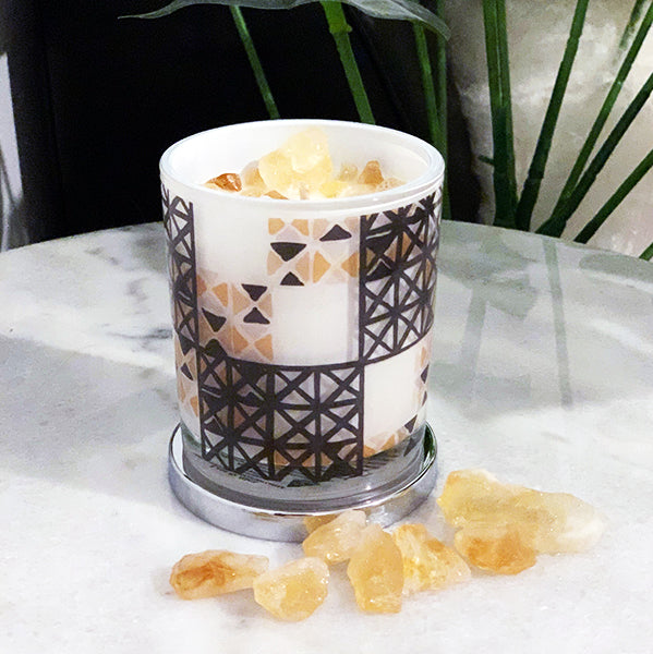 Pure Natural Soy Candle Crystal Power Citrine