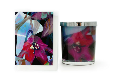 Lisa & Alex Hand Poured Pure Soy Candle & Designer Greeting Card Pack FRUIT TINGLE