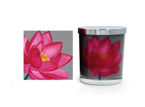 Lisa & Alex Hand Poured Pure Natural Soy Candle & Designer Gift Card Pack LOTUS FLOWER